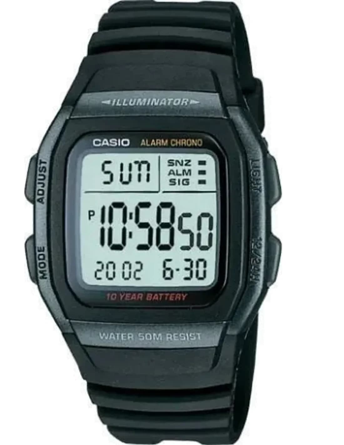 Montre Homme Casio W-96H-1B Noir