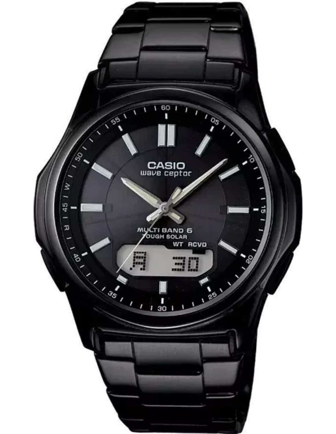 Montre Homme Casio Radio pilotée WVA-M630DB-1AER Modèle noir à énergie solaire