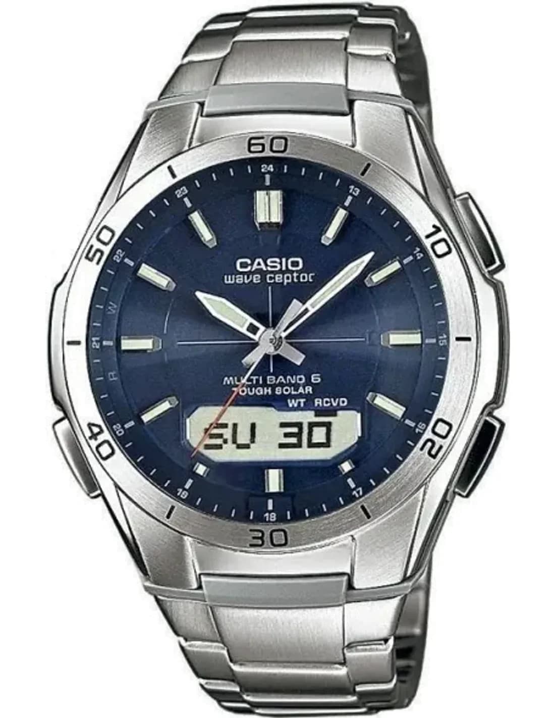 Montre Homme Casio Wave Ceptor WVA-M640D-2AER à cadran bleu