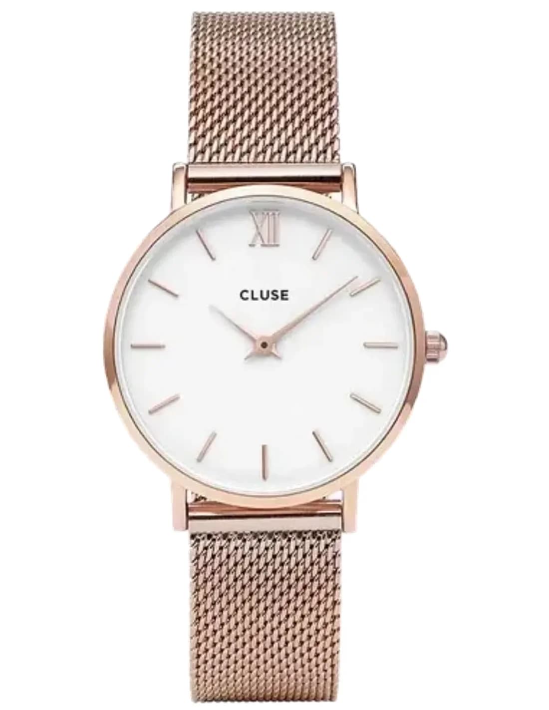 Montre Cluse Minuit Mesh CL30013 Bracelet en maille milanaise en acier doré or rose
