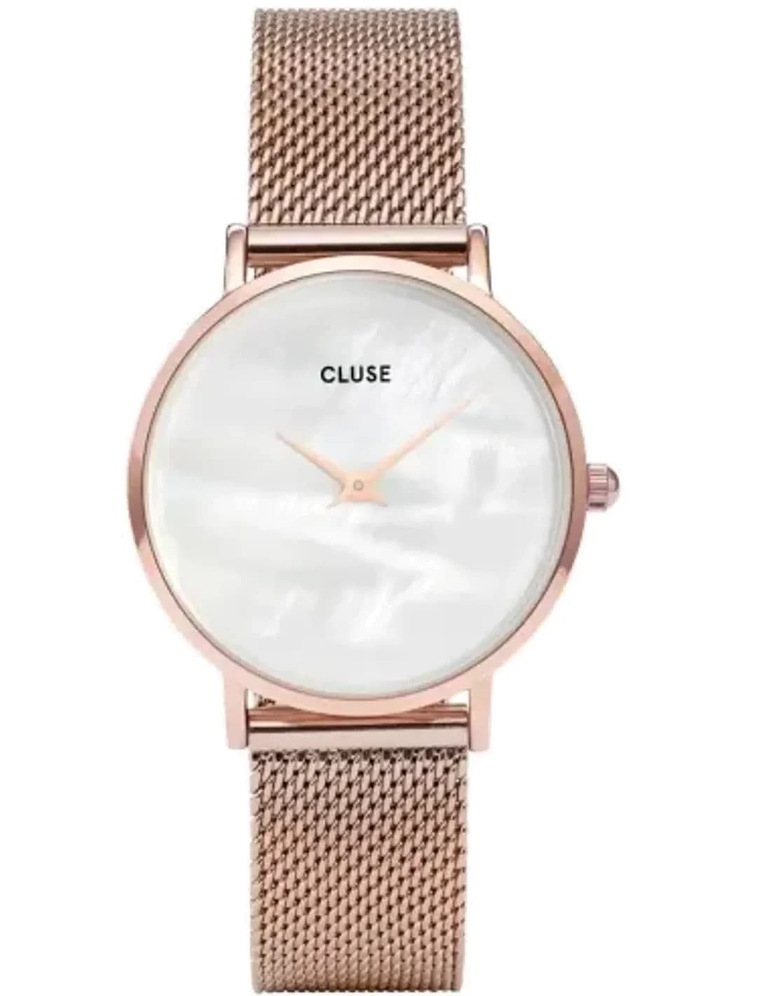 Montre Cluse Minuit La Perle CL30047 Mesh Rose Gold/White Pearl