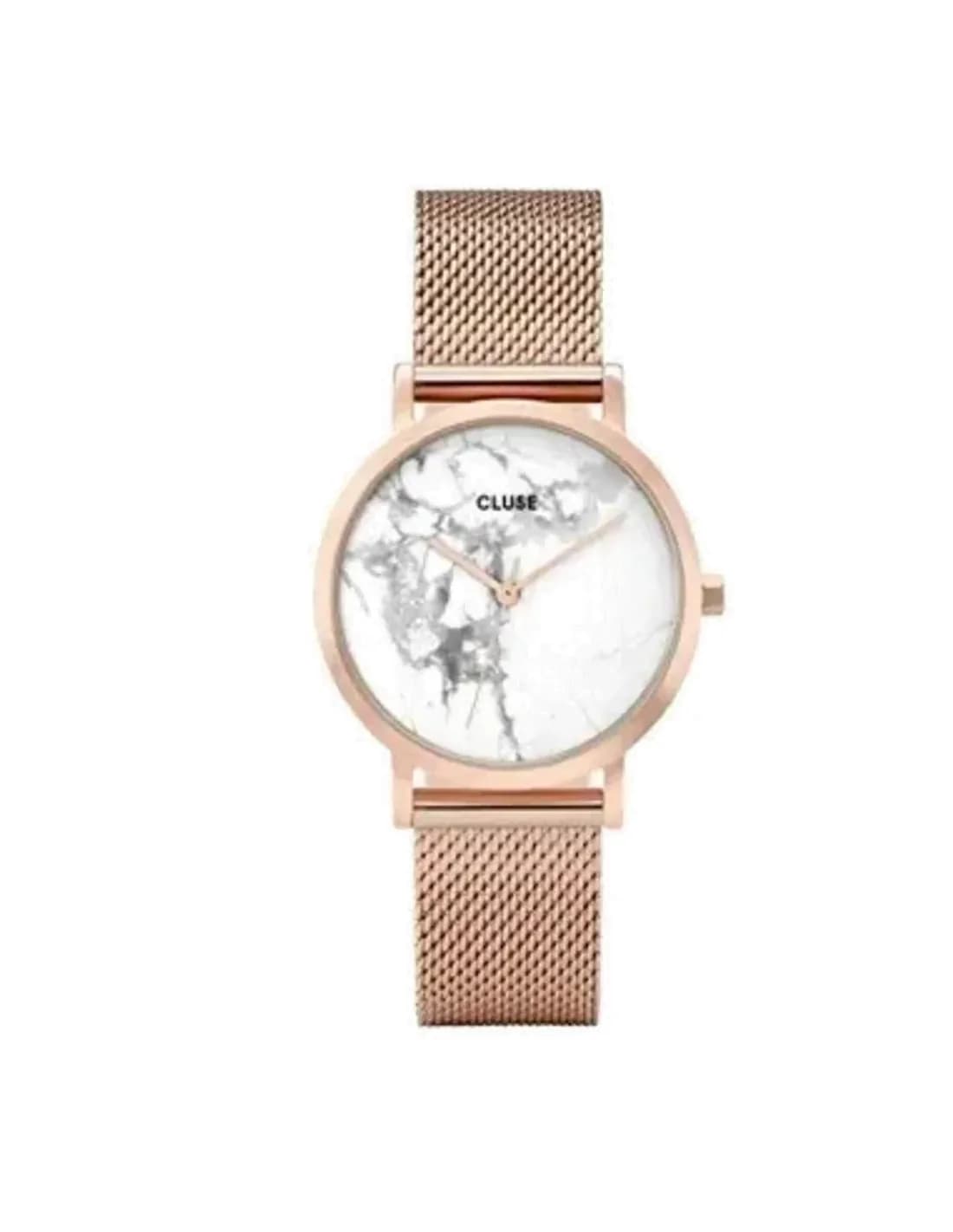 Montre Femme Cluse La Roche CL40107 Bracelet Or Rose fond marbre