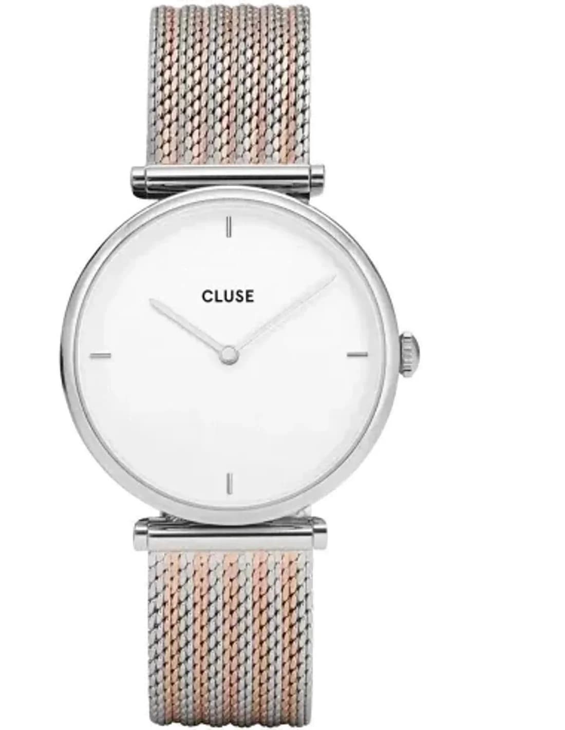 Montre Femme Cluse Triomphe Silver Bicolour Mesh CL61001