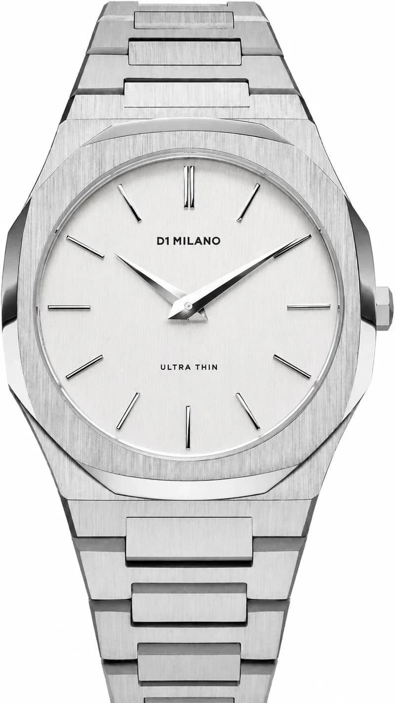 Montre D1 Milano Ultra Thin UTBJ23 cadran blanc bracelet acier