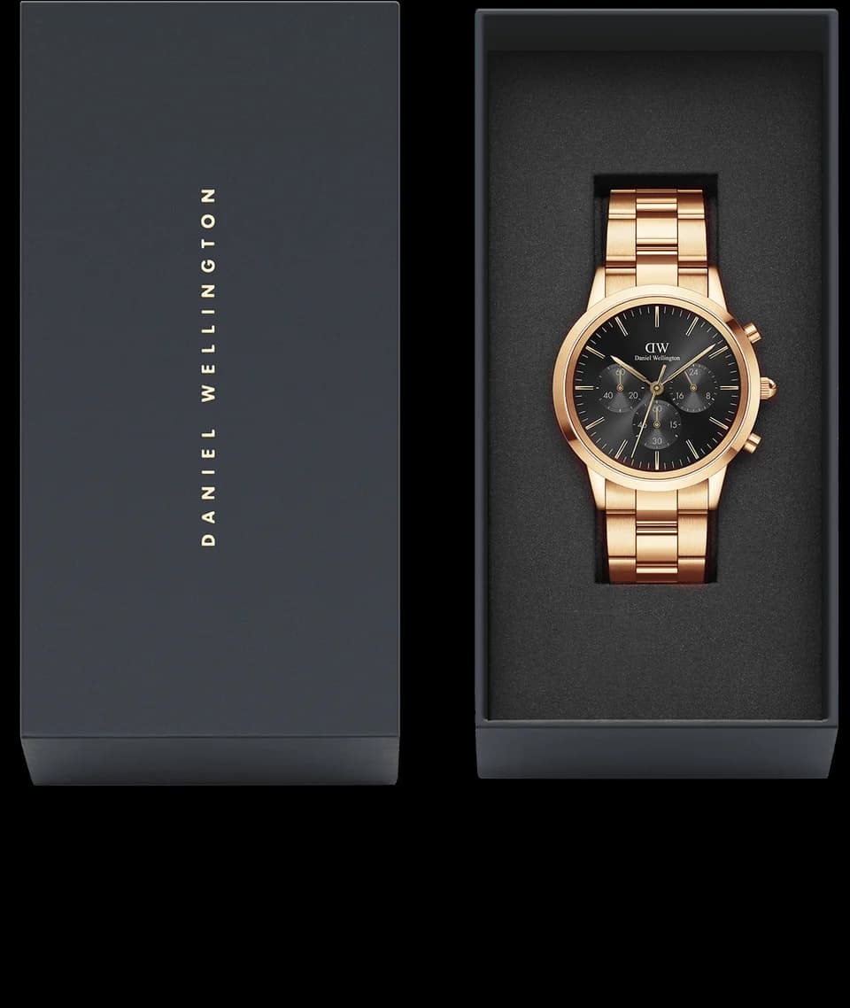 Montre Daniel Wellington 109929 homme détail cadran noir