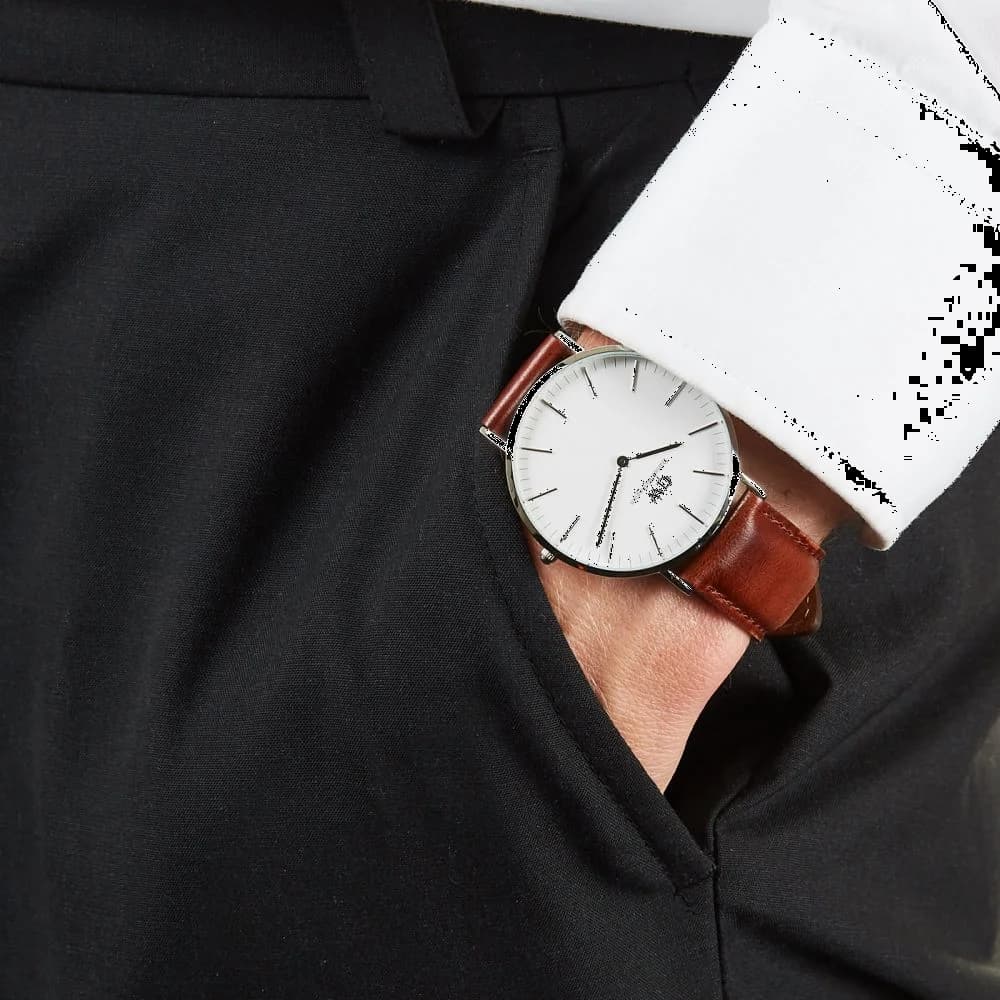 Montre Daniel Wellington DW00100021 homme détail cadran blanc