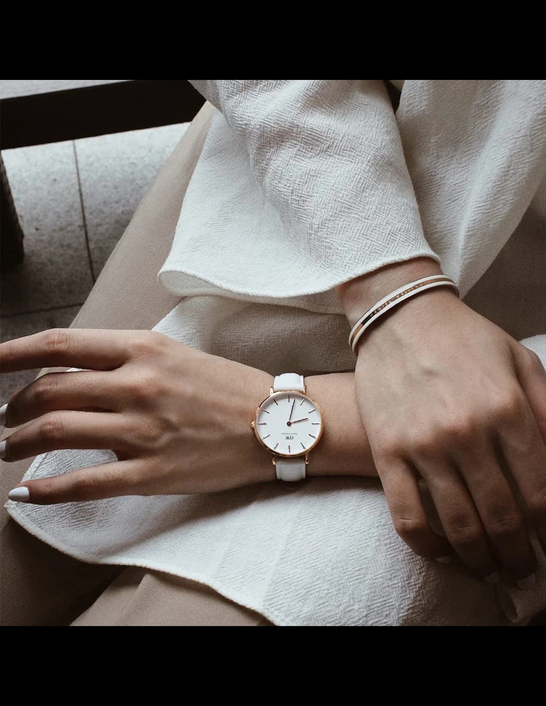 Montre Daniel Wellington DW00100189 femme détail bracelet cuir