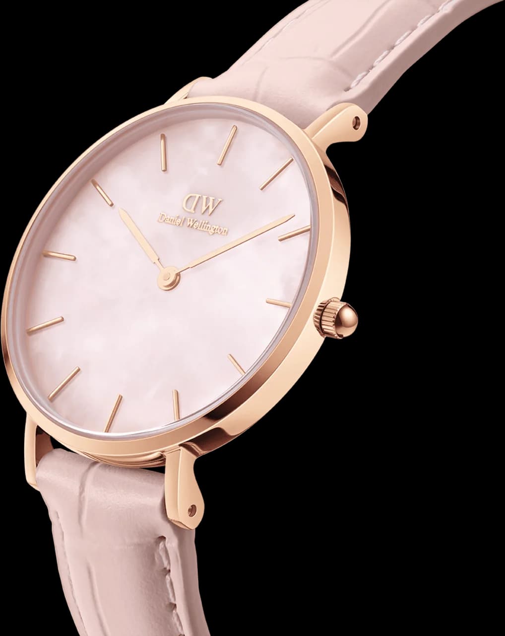 Montre Femme Daniel Wellington Petite Rouge 28mm DW00100511 cadran rose nacre vue 2