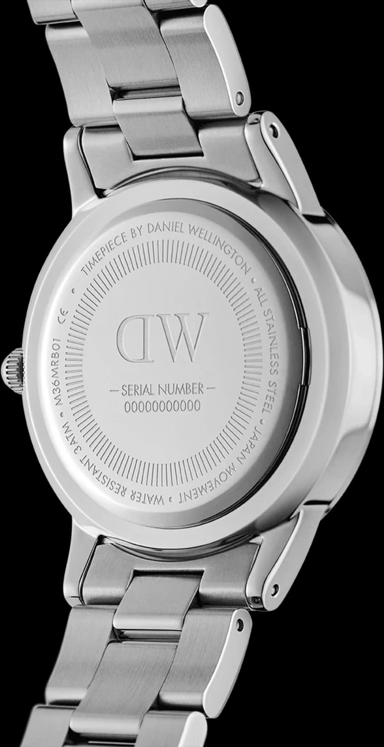Montre Daniel Wellington DW00100540 femme verso boîtier or
