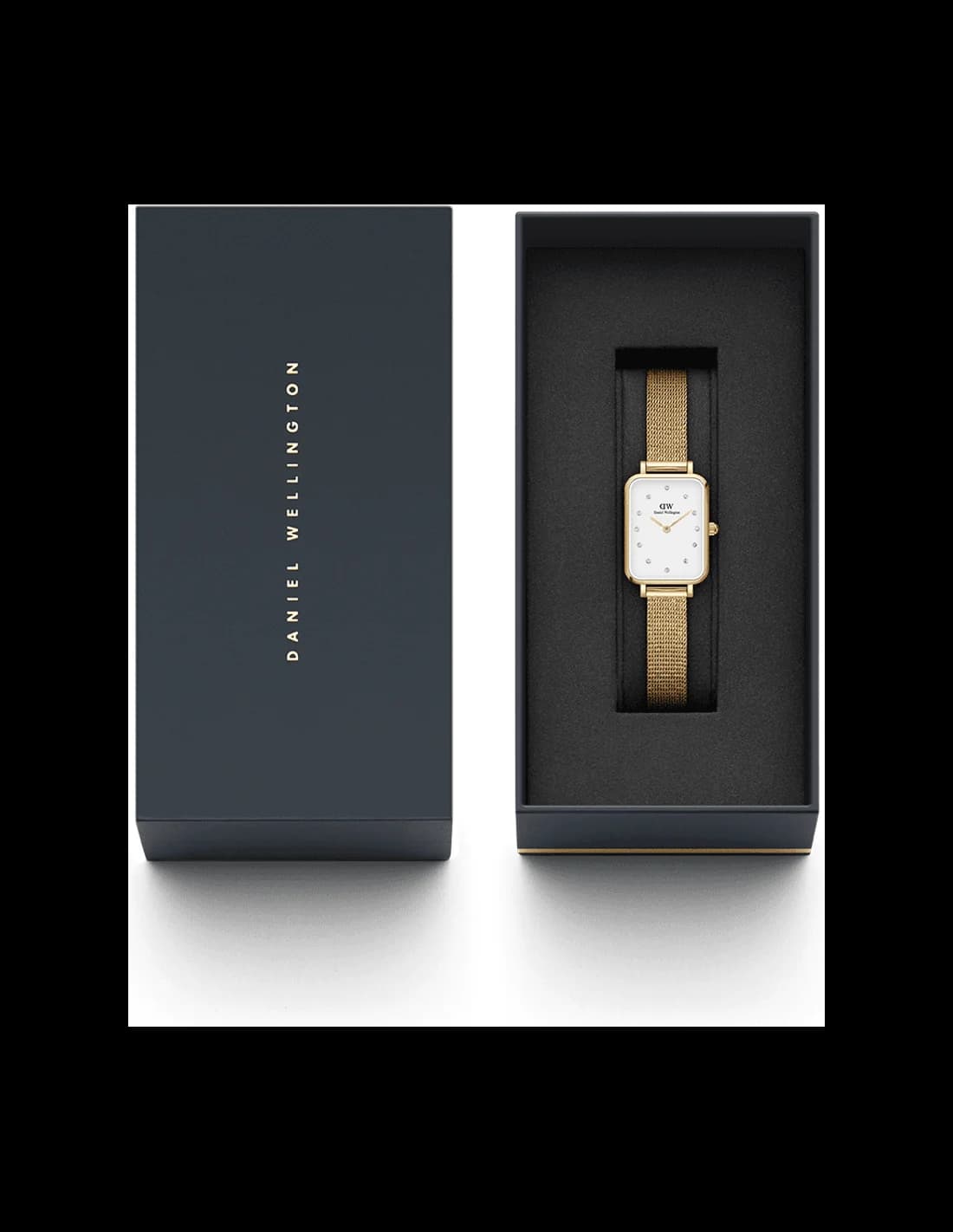 Montre Daniel Wellington Quadro Lumine Pressed Piano DW00100599 rectangulaire vue 4