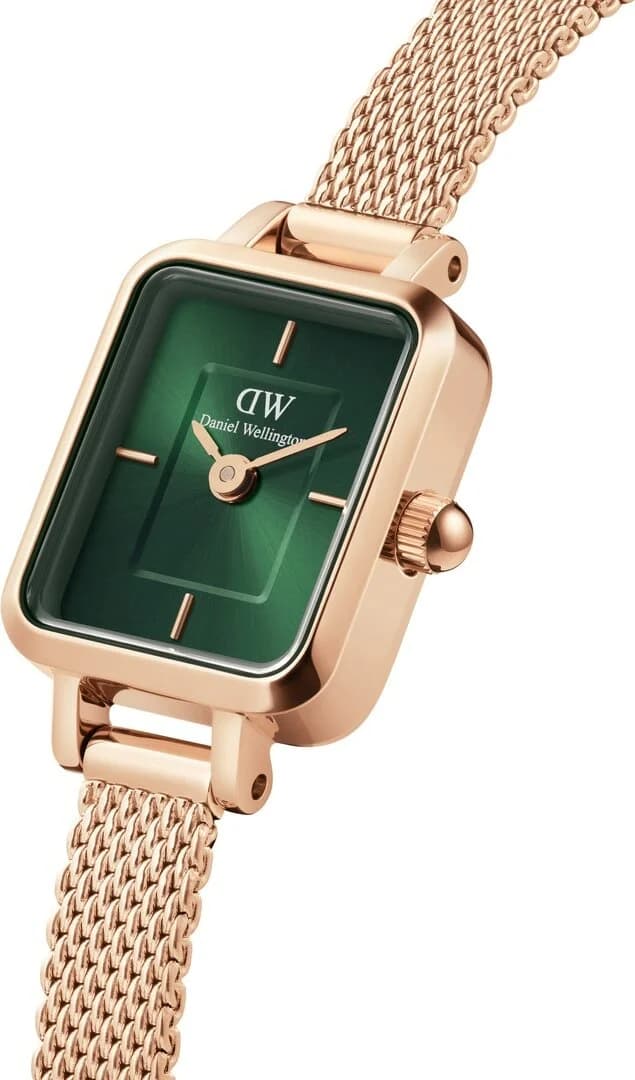 Montre Femme Daniel Wellington DW00100648 Quadro Mini Acier Rose Gold Cadran Vert vue 2