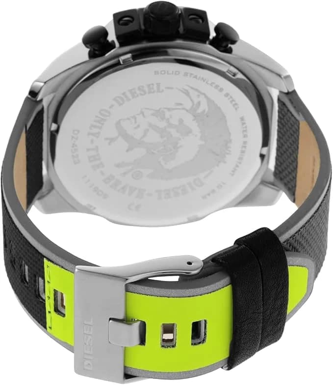 Diesel DZ4523 Mega Chief Black Nylon Strap Watch vue 2