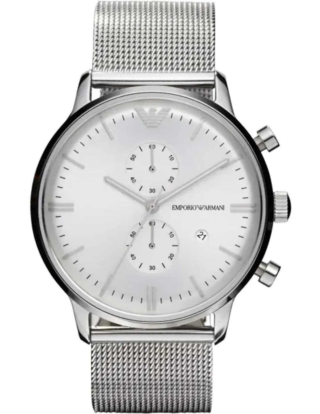 Men's Watch Emporio Armani AR0390 with Milanese steel mesh strap