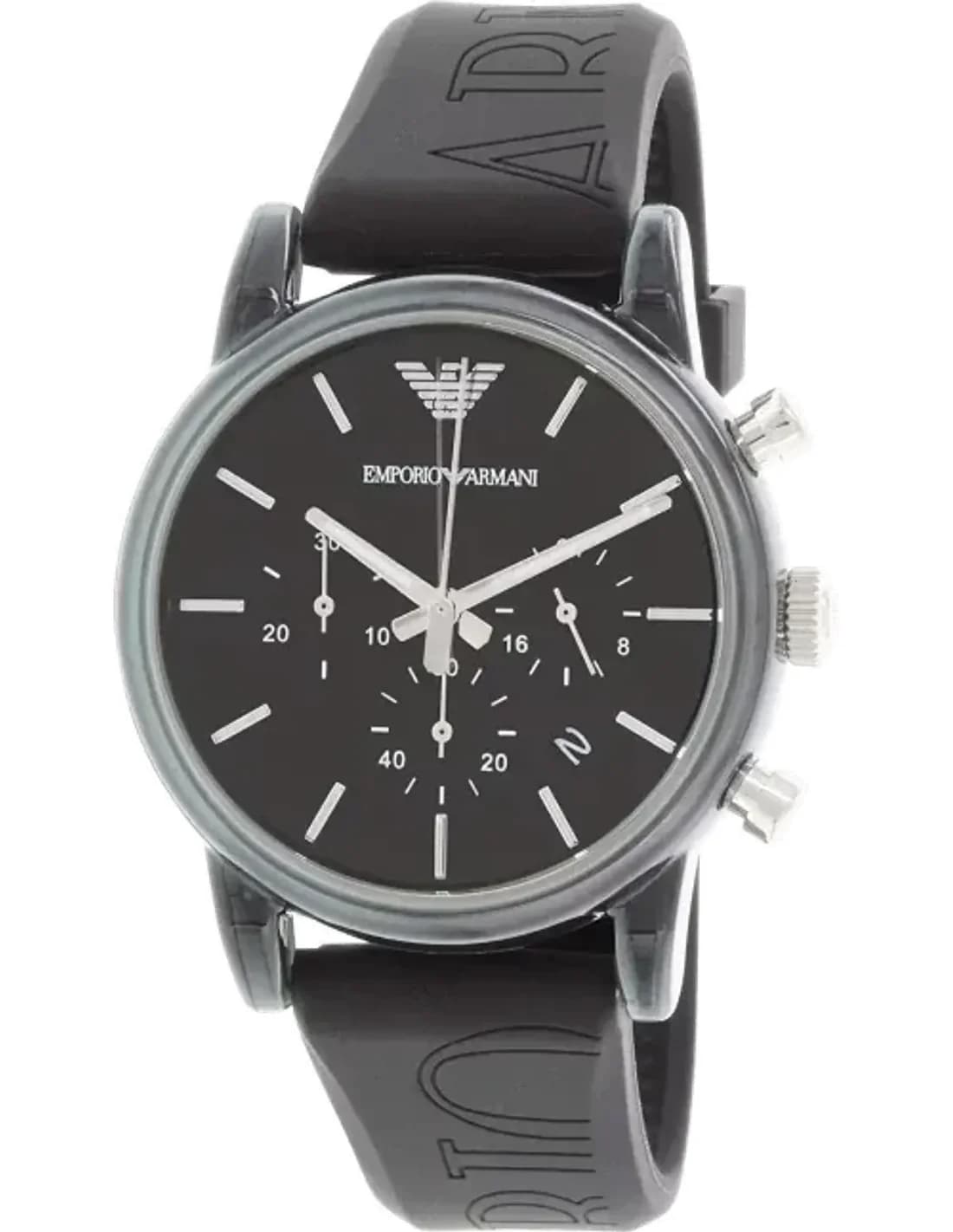 Montre Emporio Armani Classic AR1053 bracelet en silicone noir