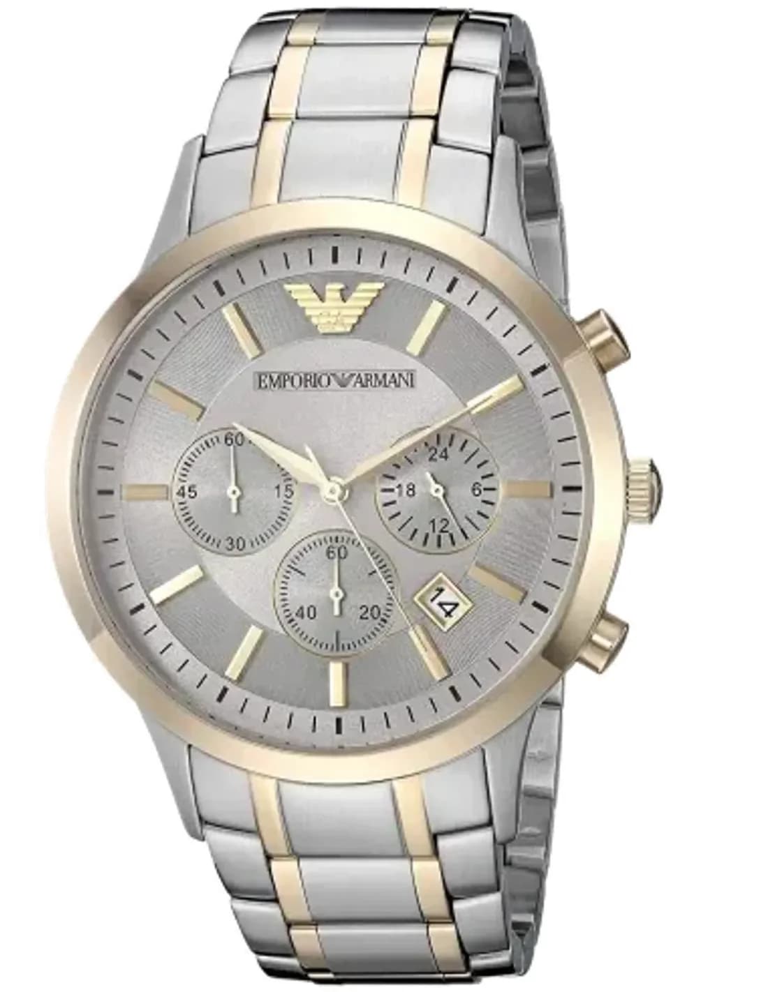 Montre Emporio Armani AR11076 en Acier Bicolore et Bracelet NATO