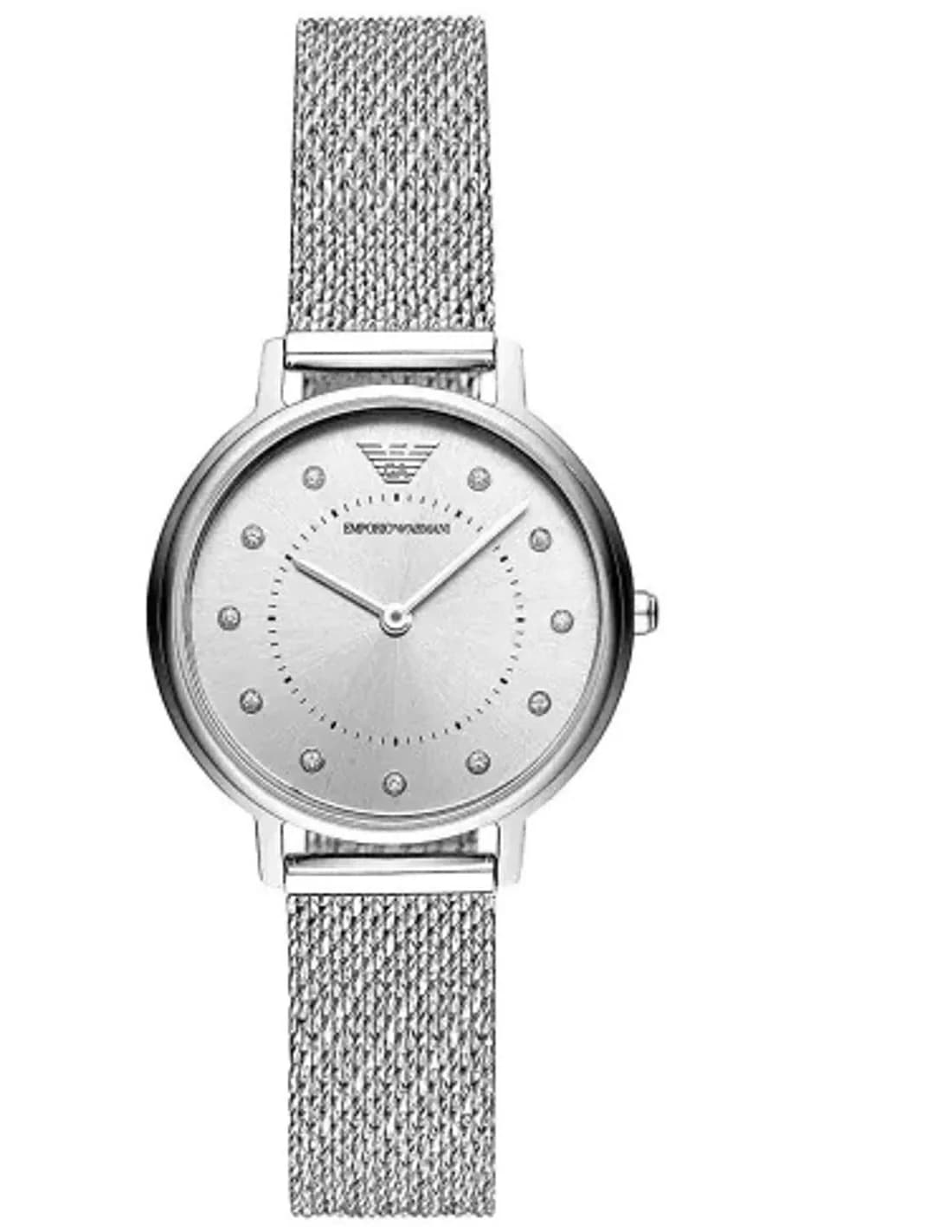 Montre Emporio Armani AR11128 Bracelet Maille Milanaise Argentée