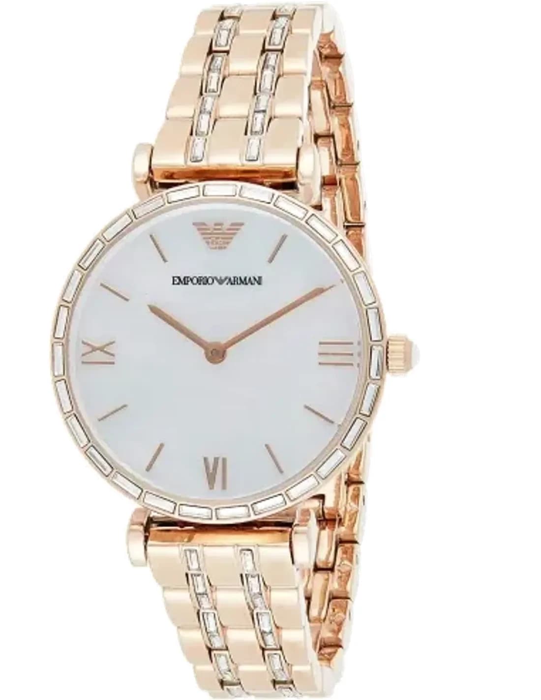 Emporio Armani AR11294 Rose Gold Stainless Steel and Mother-of-Pearl Dial Watch