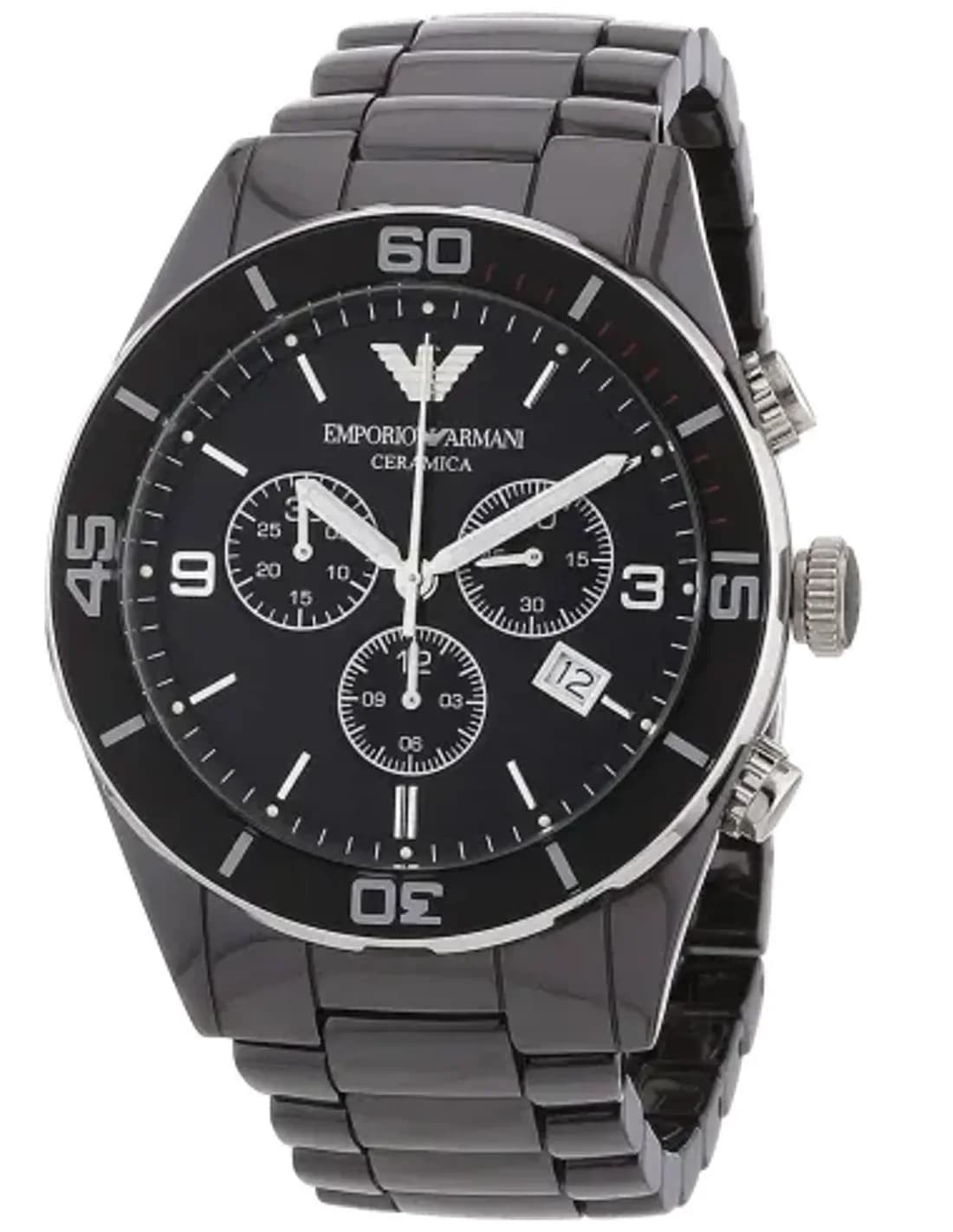 Montre Emporio Armani AR1421 Chronographe en Céramique Noire