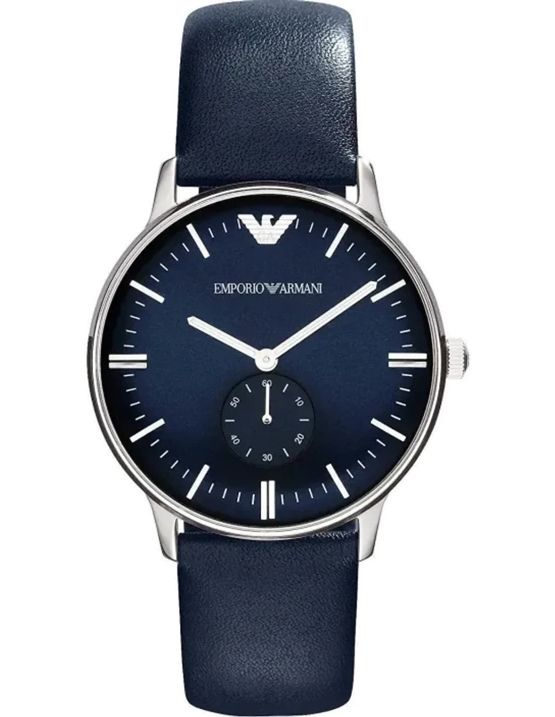 Montre Femme Emporio Armani Retro Gianni AR1647 Bracelet en cuir bleu