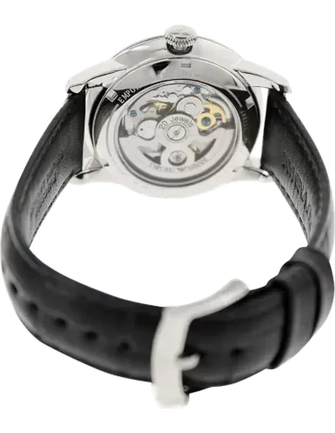 Montre Homme Emporio Armani Meccanico AR4669 Bracelet noir en cuir