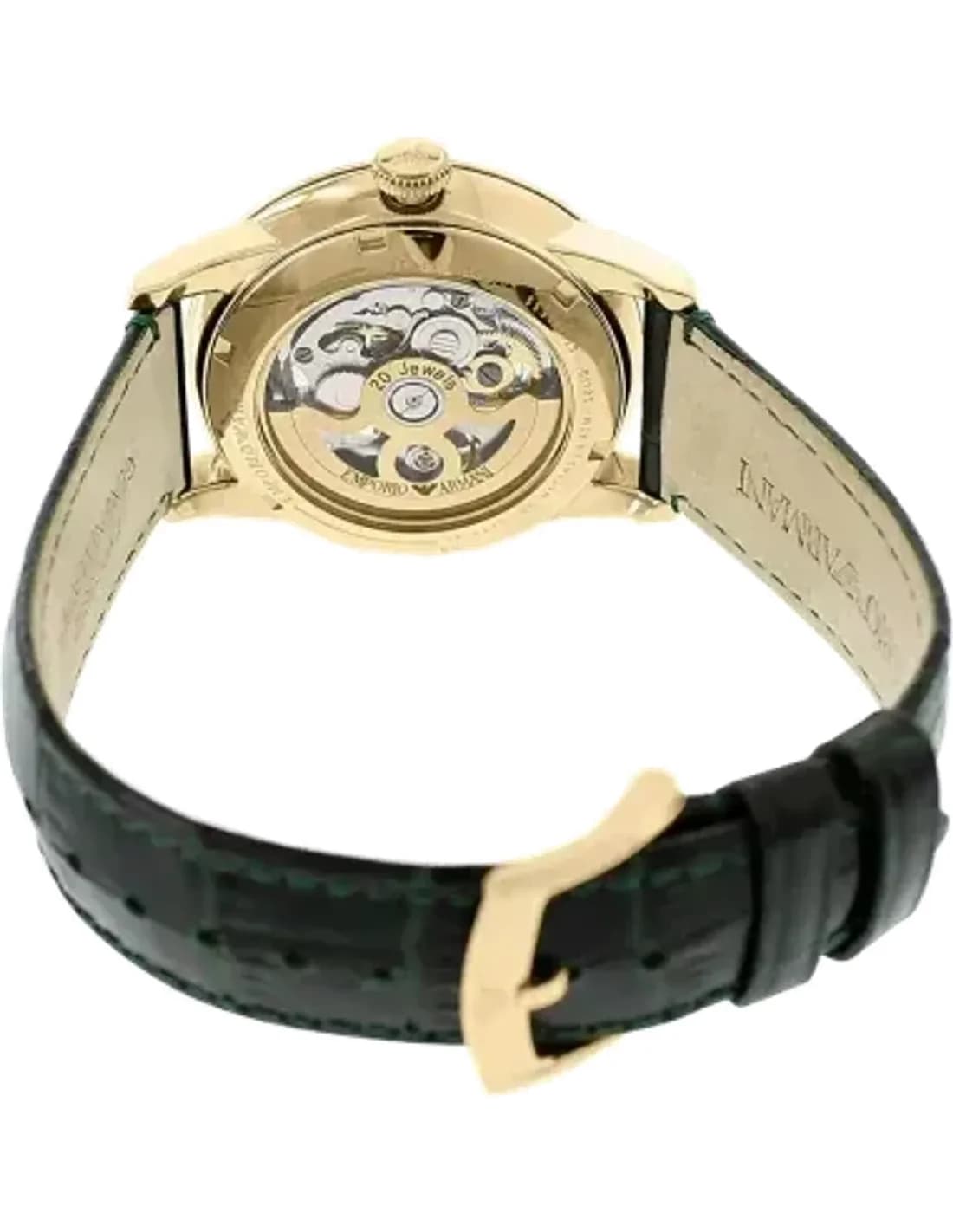 Montre Homme Emporio Armani Meccanico AR4671 Bracelet vert en cuir