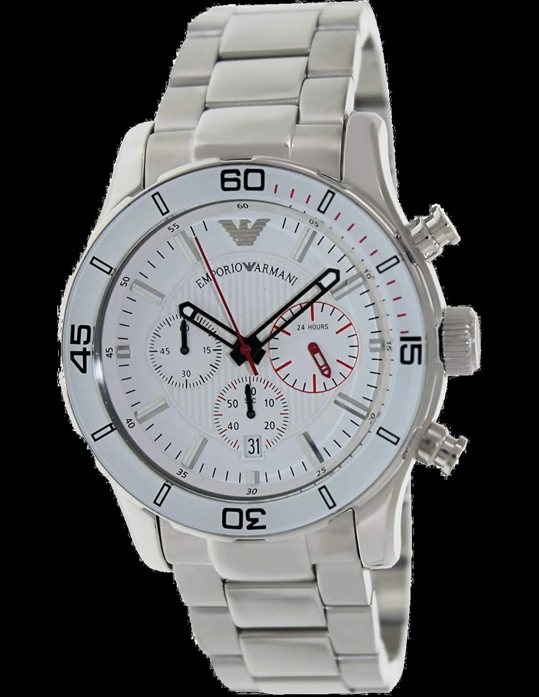 Montre Emporio Armani AR5932 Sportivo Argentée à Cadran Blanc