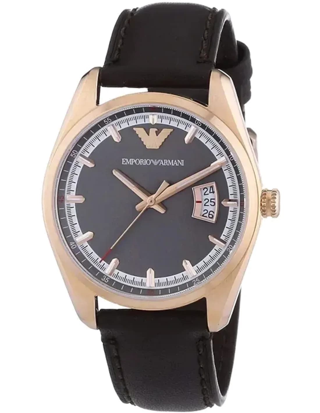 Montre Femme Emporio Armani Sportivo AR6024 Bracelet brun en cuir