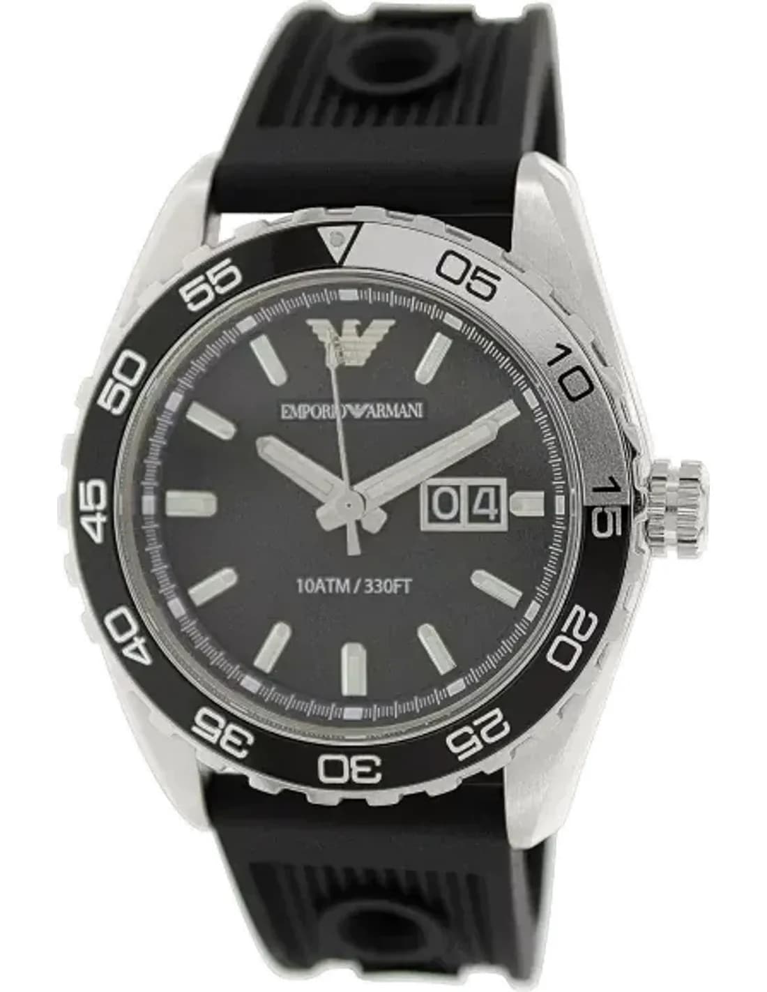Montre Homme Emporio Armani Sportivo AR6044 Bracelet noir en silicone