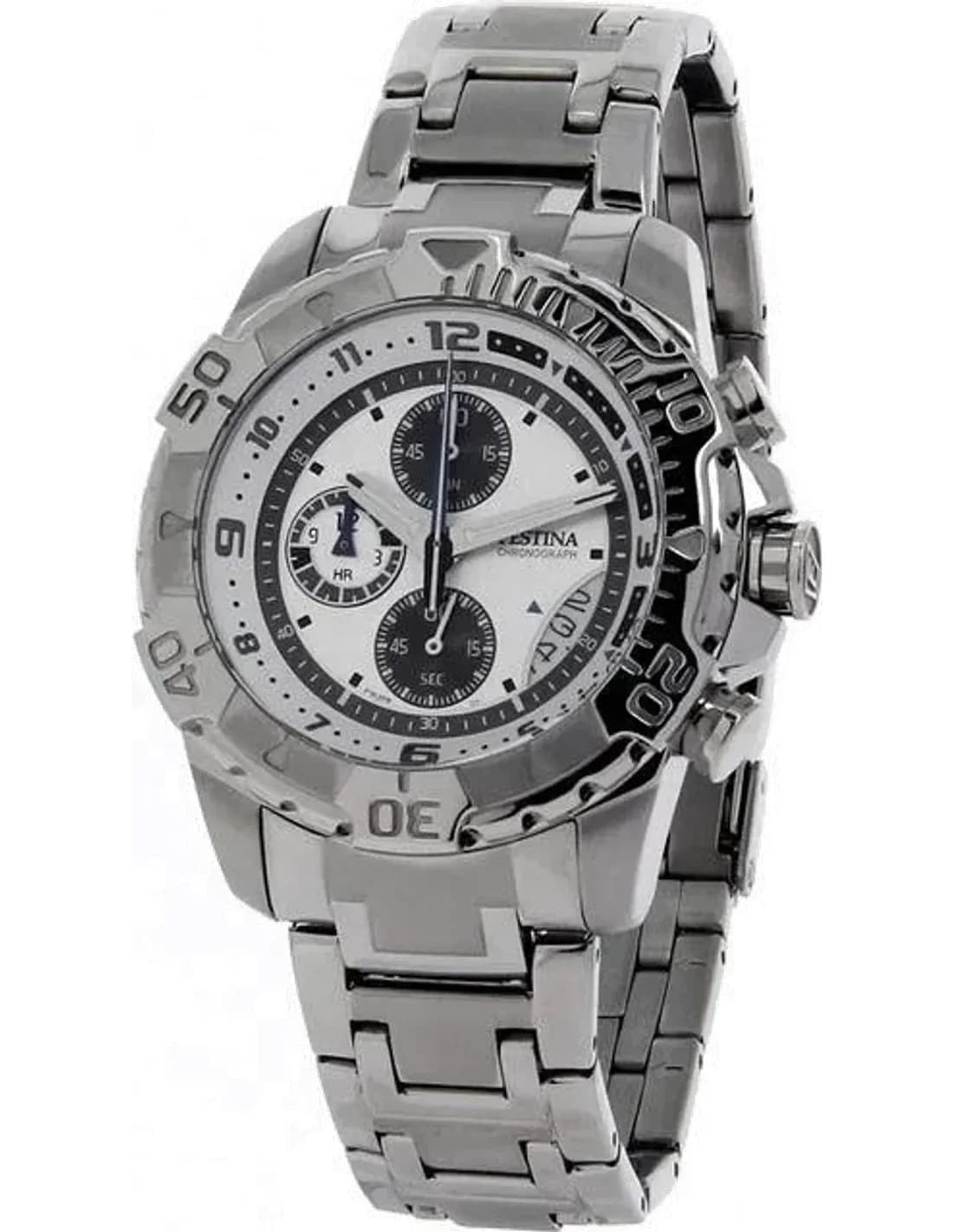 Montre Festina F16358/1 Chronographe en Acier Argenté