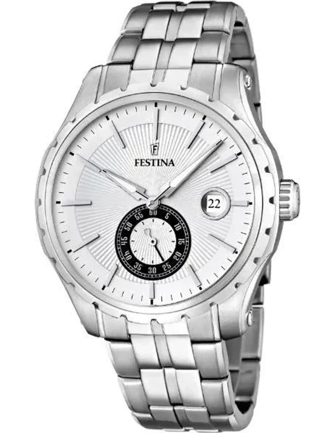 Montre Homme Festina Retro Look F16679/1 Bracelet et cadran argentés
