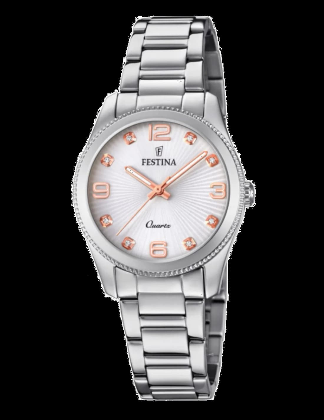 Montre Festina F20208/1 en Acier Argenté avec Cadran Clair et Bracelet à Maillons