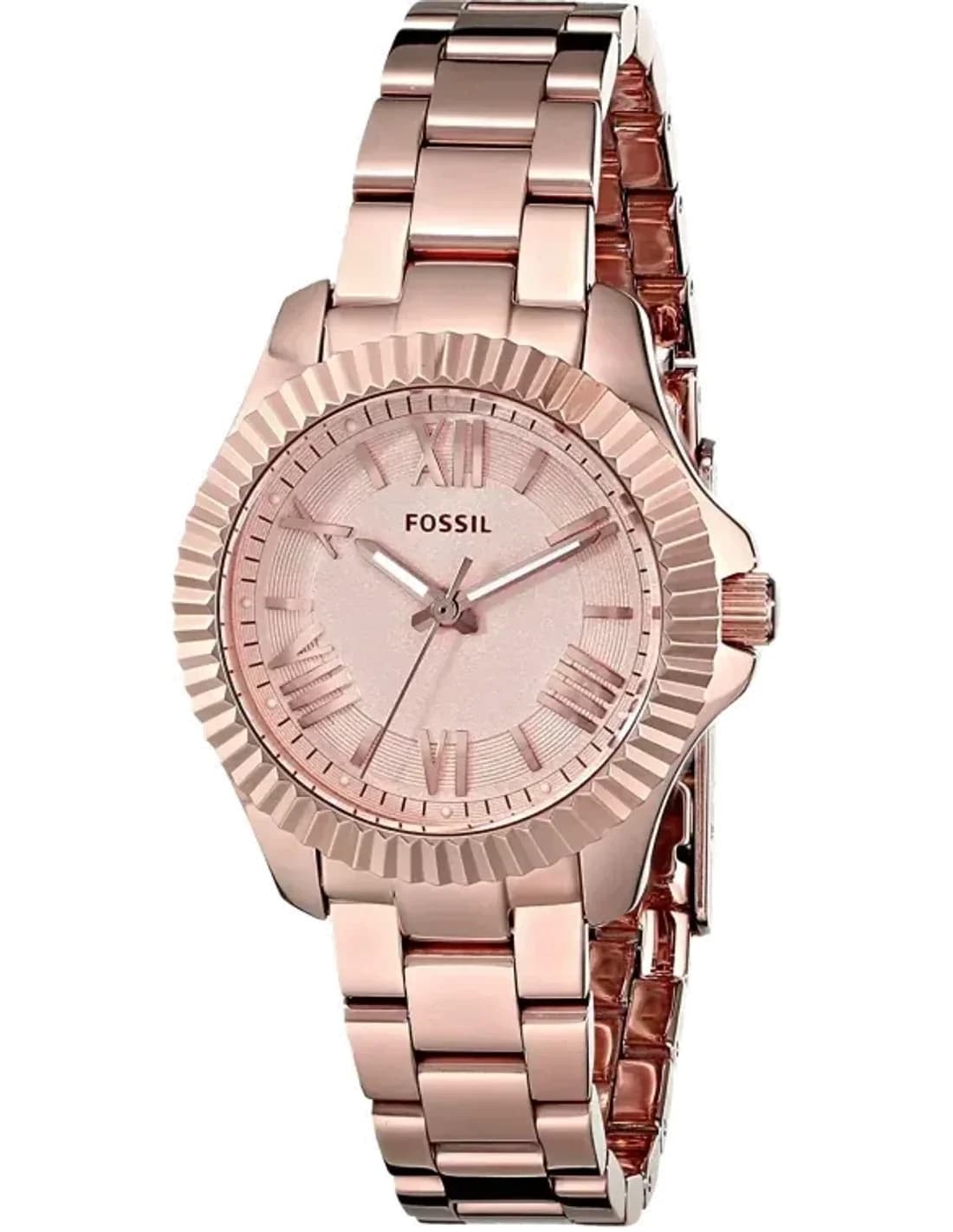 Montre Femme Fossil Cecile AM4611 Bracelet or rose en acier inoxydable