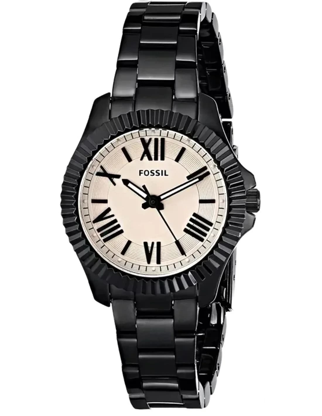 Montre Femme Fossil Cecile AM4614 Bracelet noir en acier inoxydable