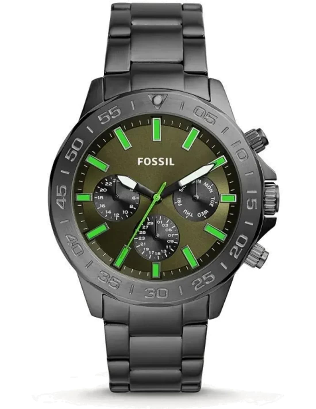 Fossil Bannon BQ2504 Chronograph green dial men's watch