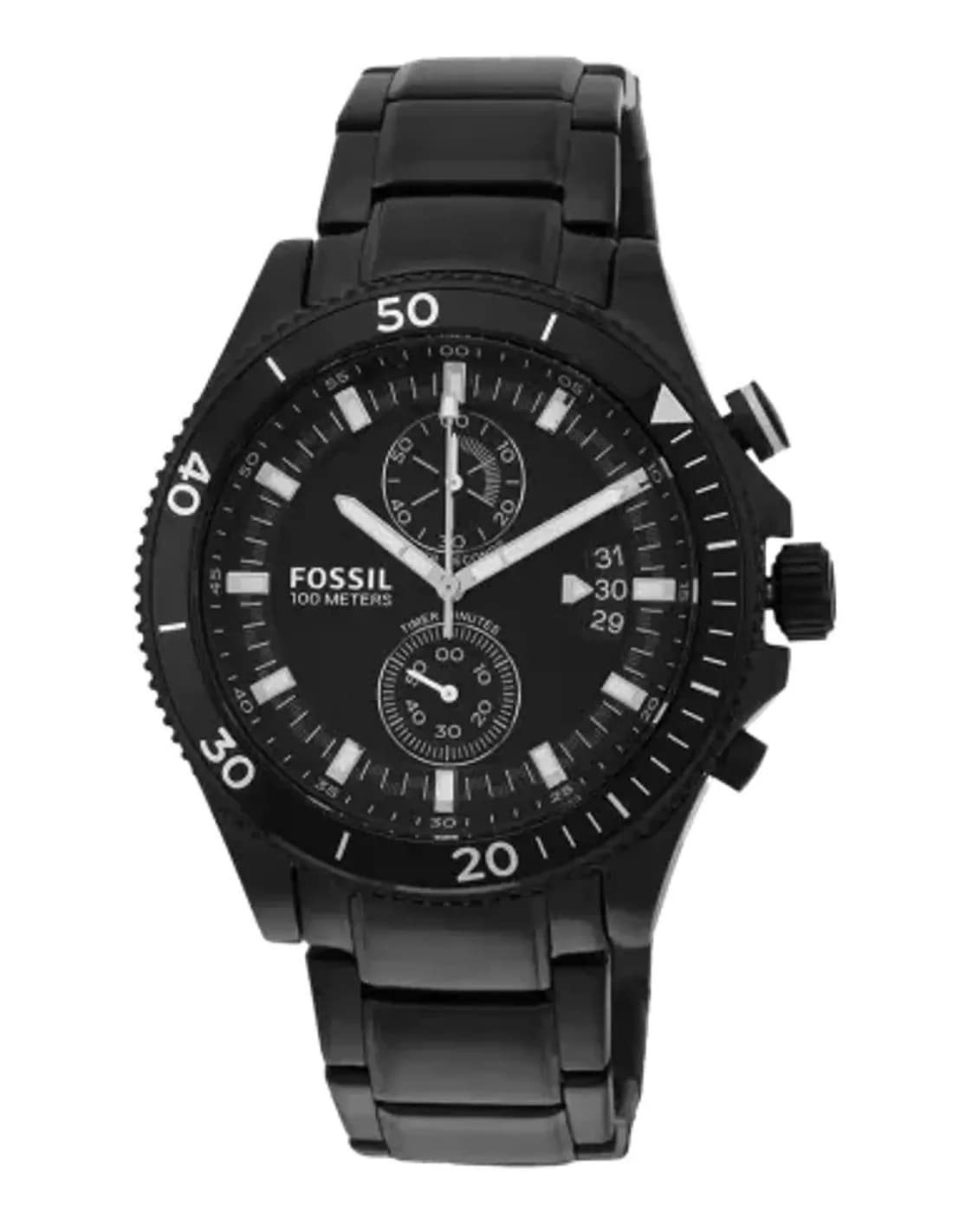 Montre Homme Fossil CH2936 Noir détails blancs