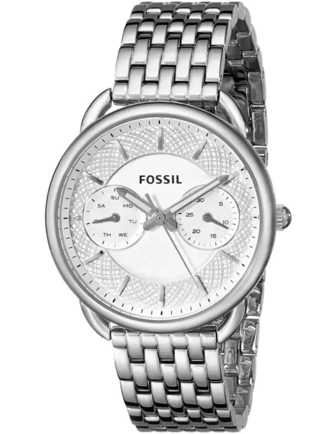 Montre Fossil Tailor ES3712 Bracelet de maillons fins argentés