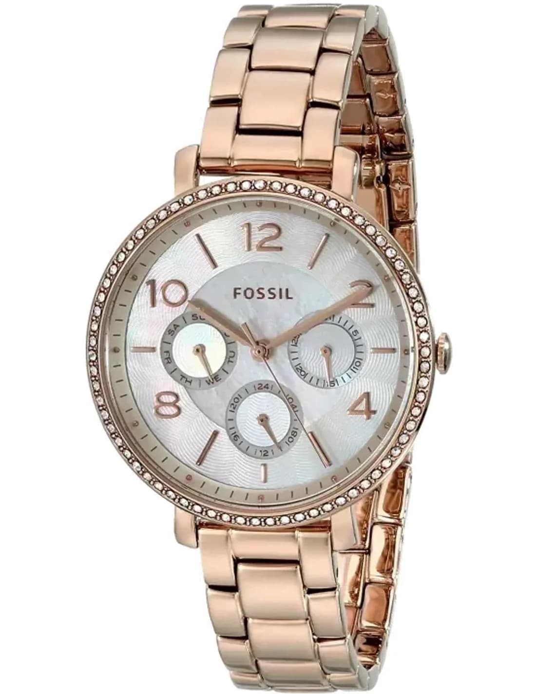 Montre Femme Fossil Jacqueline ES3757 Bracelet teinte or rose en acier inoxydable
