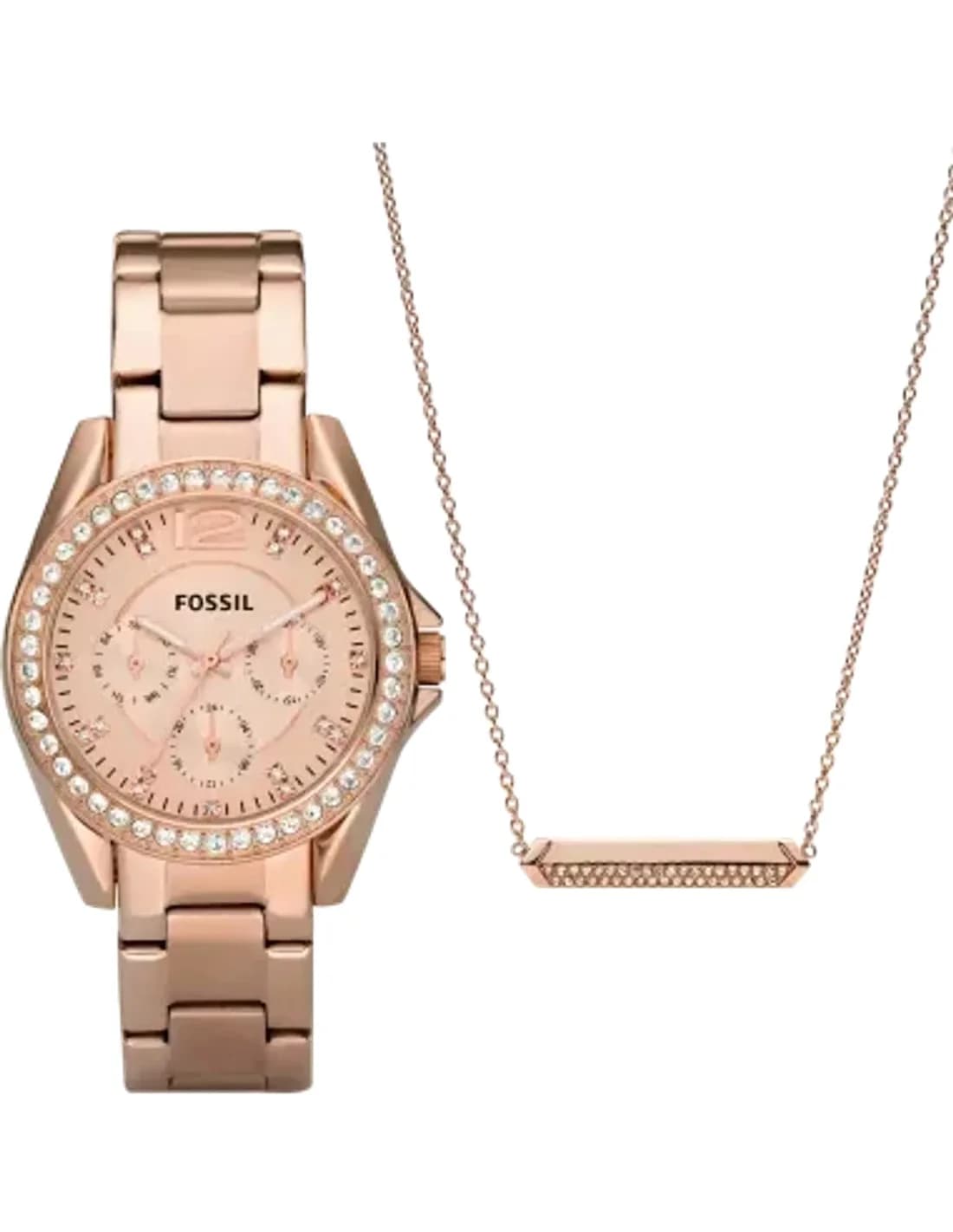 Montre Femme Fossil Riley ES4138SET Or Rose
