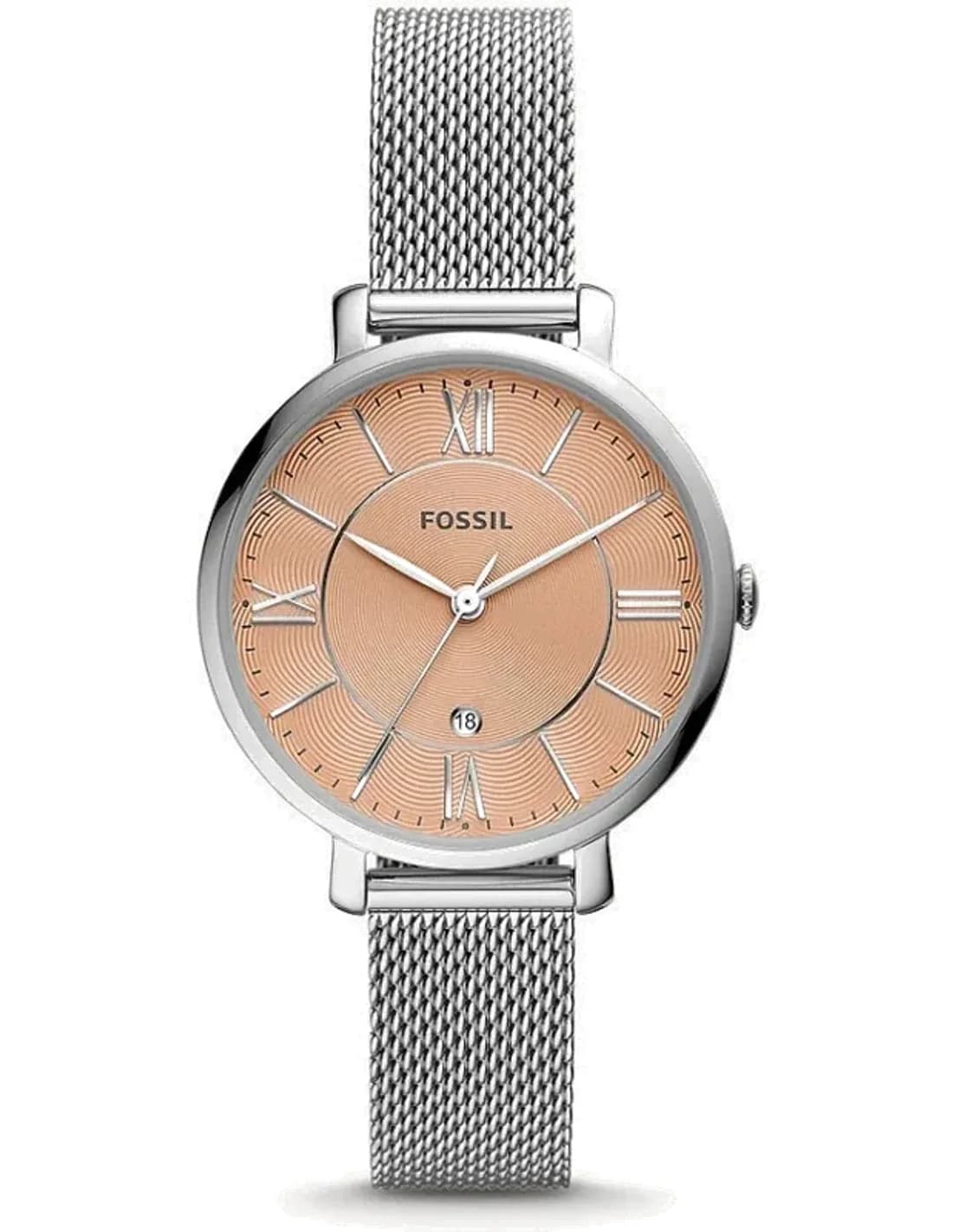 Fossil Jacqueline ES5089 stainless steel date with grid women's watch