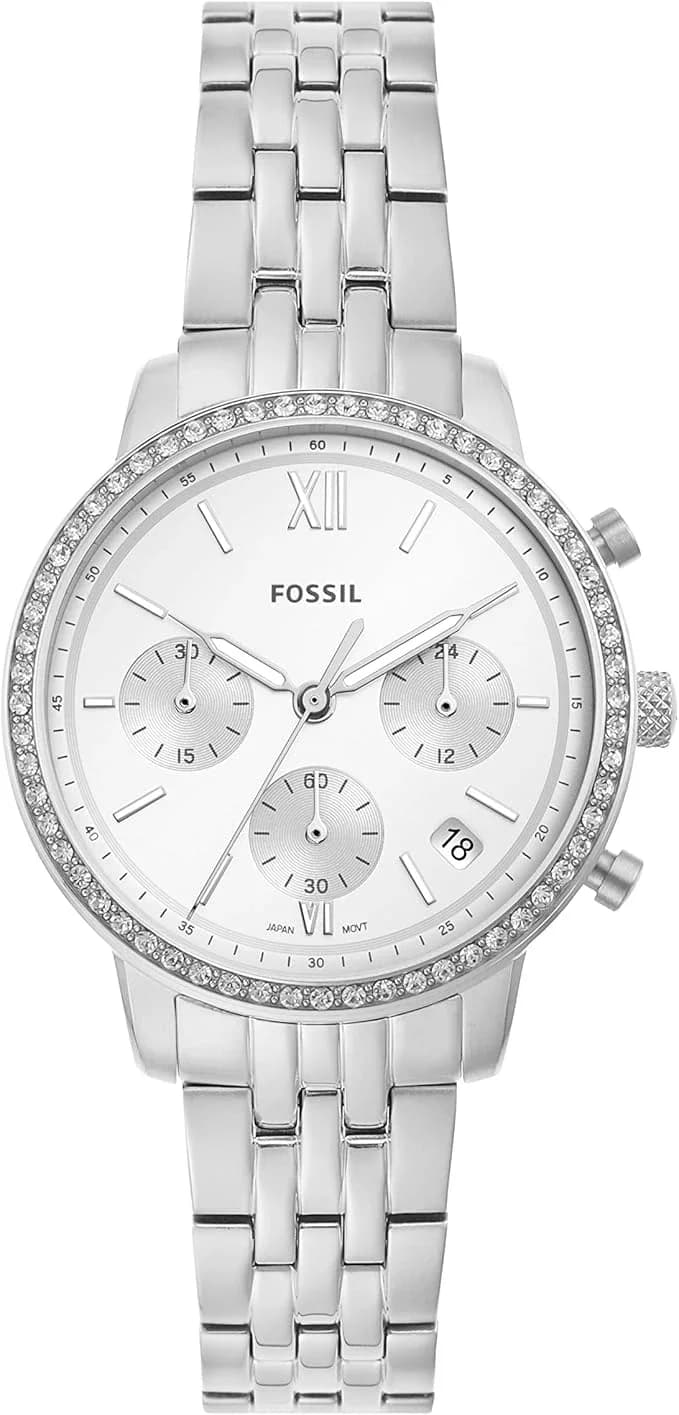 Montre Femme Fossil Neutra ES5217 cadran argenté bracelet acier