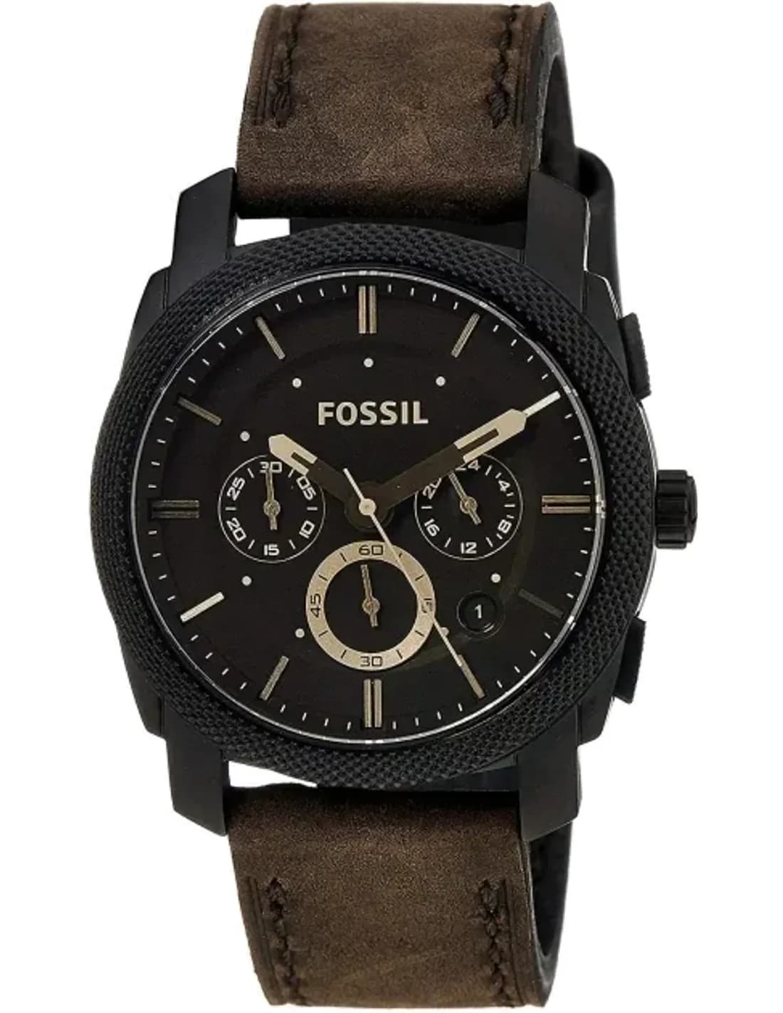 Montre Homme Fossil Machine FS4656 Bracelet Cuir Marron