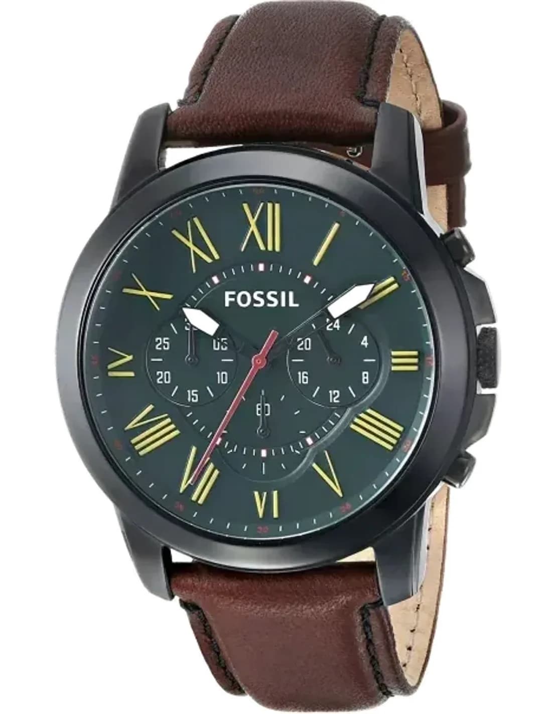 Montre Homme Fossil Grant FS4939 Bracelet en cuir brun