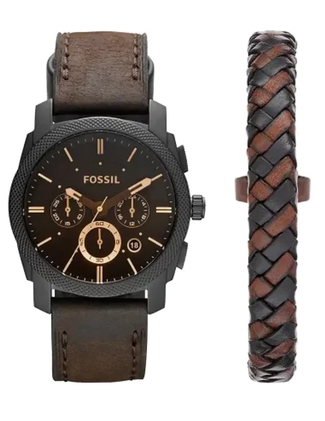 Montre Homme Fossil Machine FS5251SET Marron