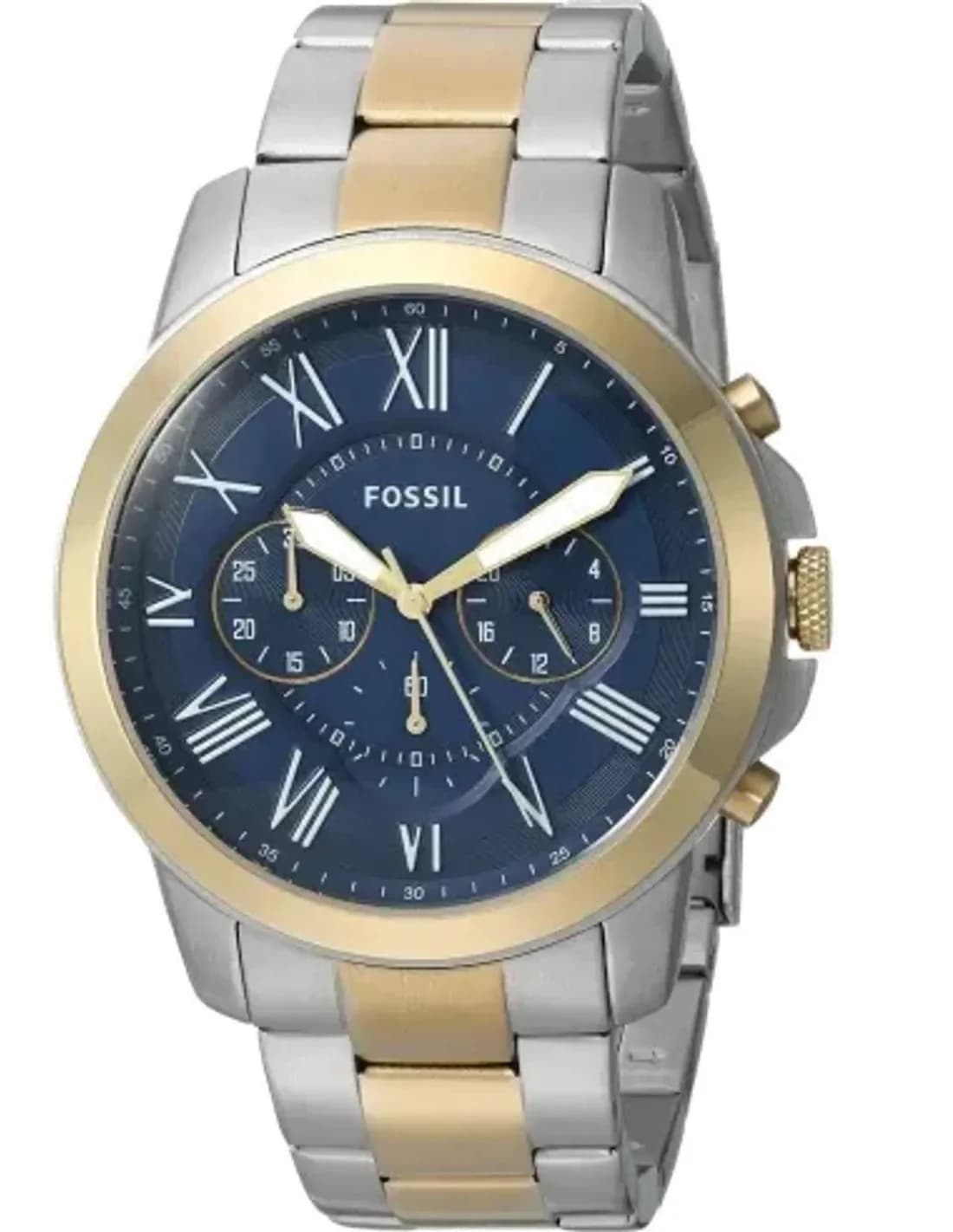 Montre Homme Fossil Grant FS5273 Argent et Or