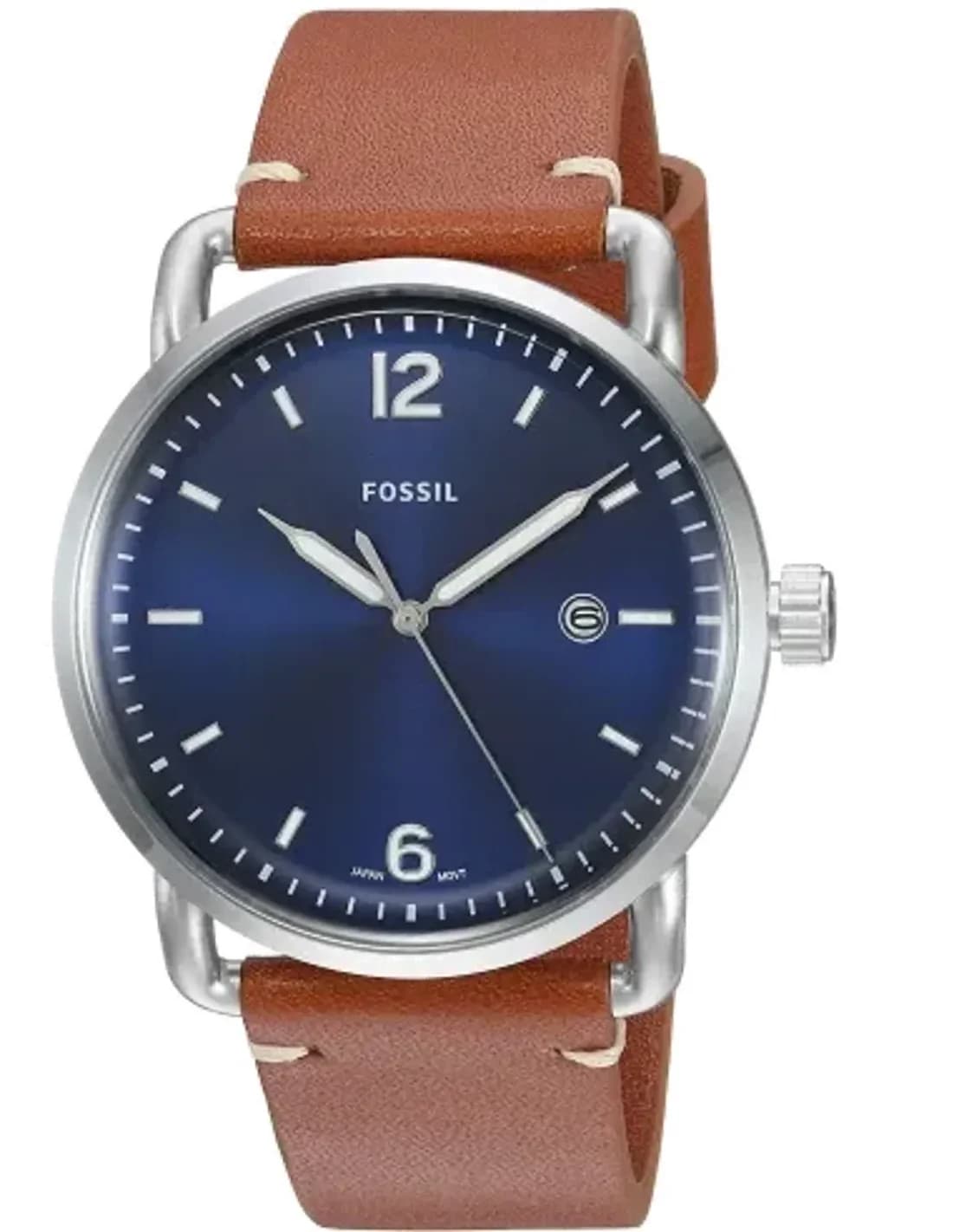 Montre Homme Fossil The Commuter FS5325 bracelet en cuir marron