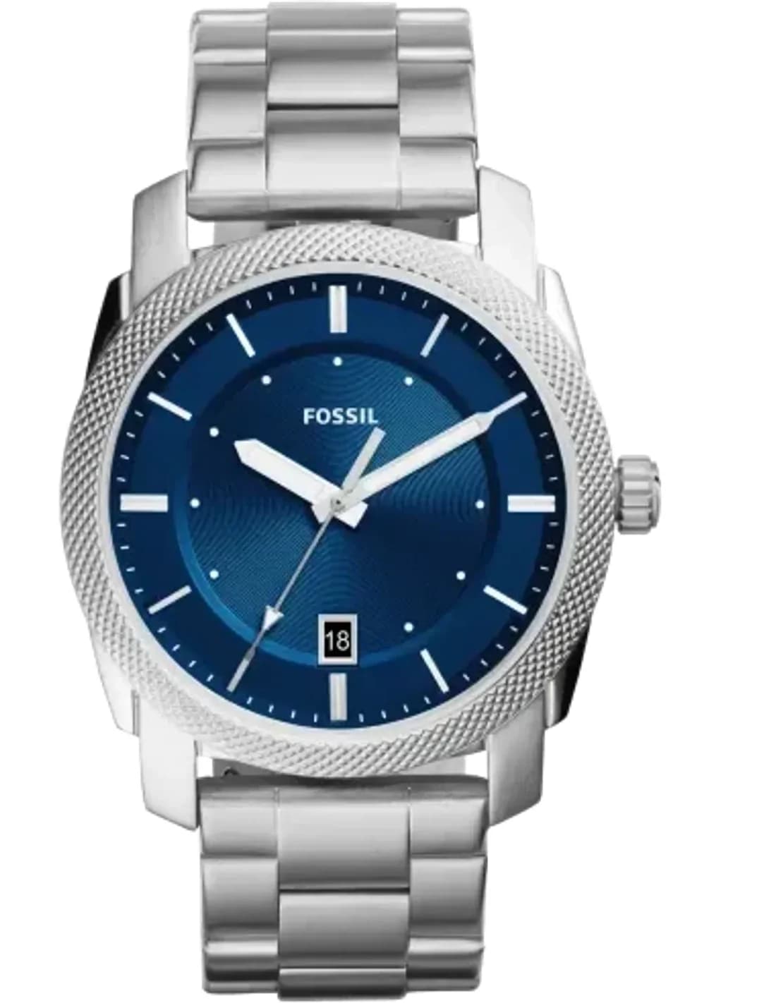 Montre Homme Fossil Machine FS5340 Acier fond bleu