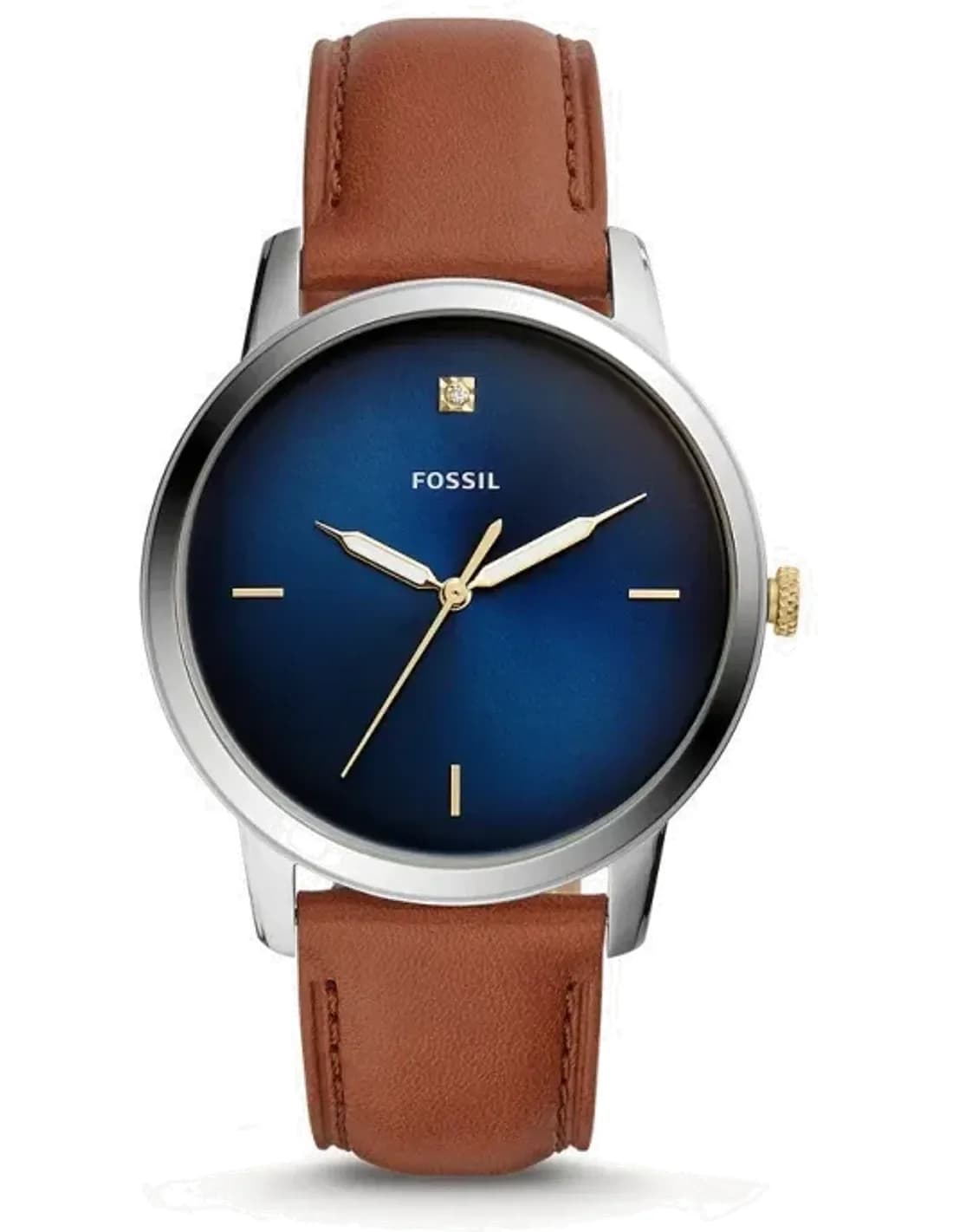 Fossil The Minimalist FS5499 brown leather strap men's watch