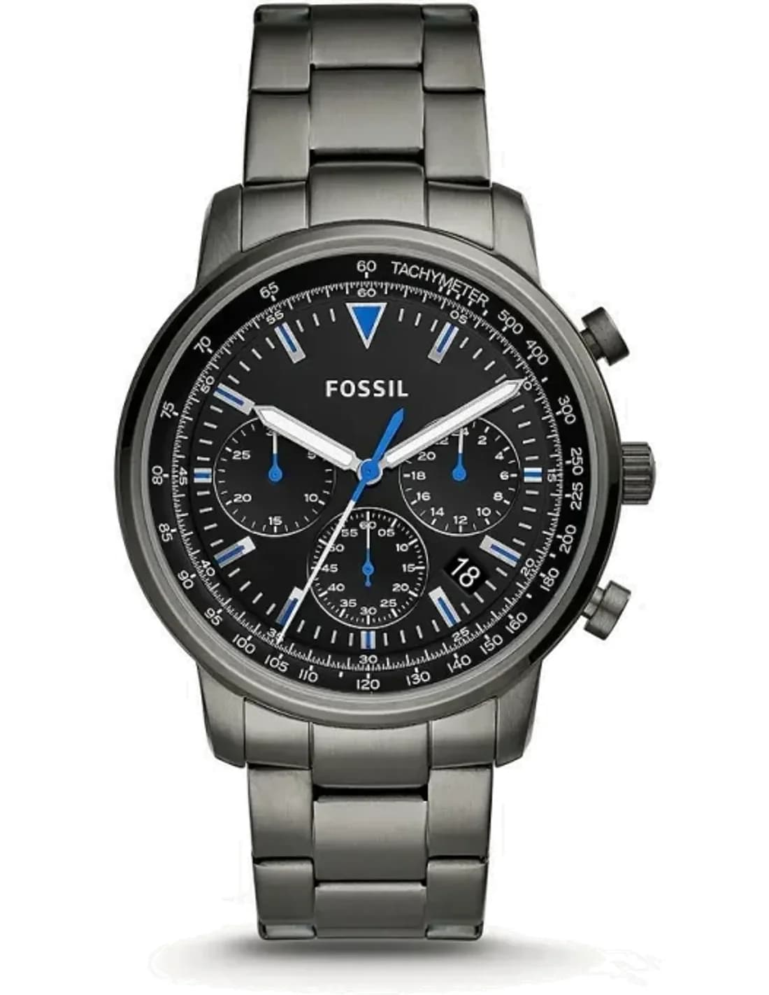 Montre homme Fossil Goodwin Chronograph FS5518 smoke en acier inoxydable