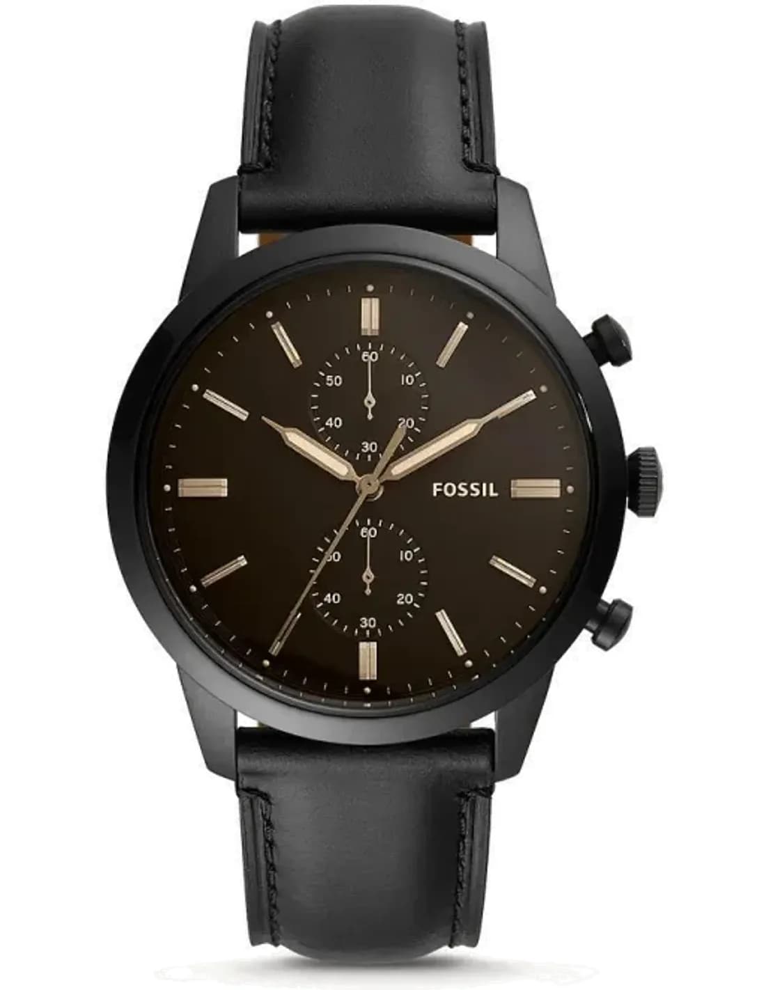 Fossil Townsman Chronograph FS5585 black leather strap men's watch