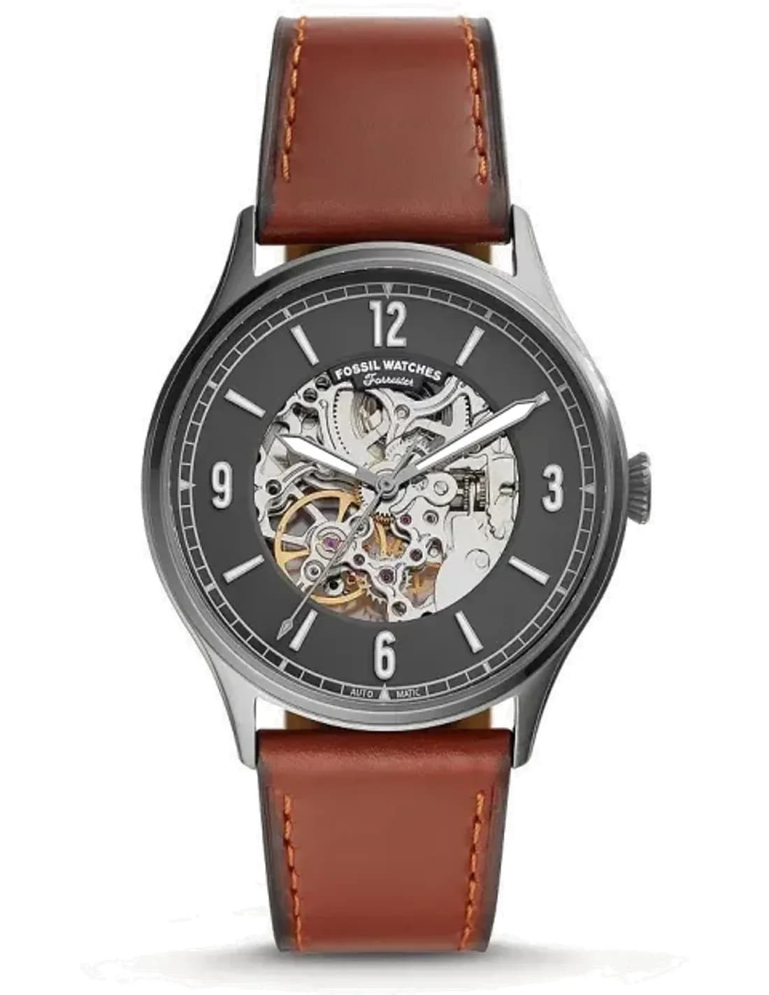Fossil Forrester ME3178 automatic amber leather men's watch